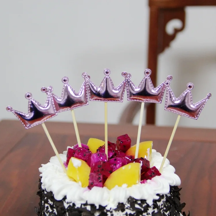 5 шт. Корона прекрасное Сердце Звезда кекс Топпер Вечеринка Сувениры Торт