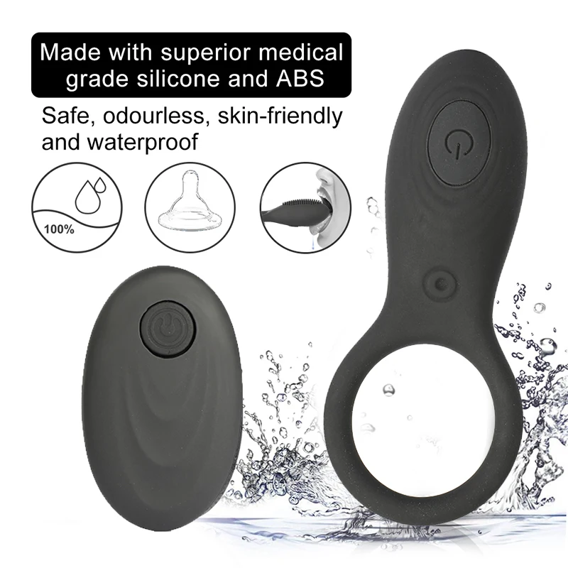 Вибрирующее кольцо на пенис с дистанционным управлением 10 скоростей секс