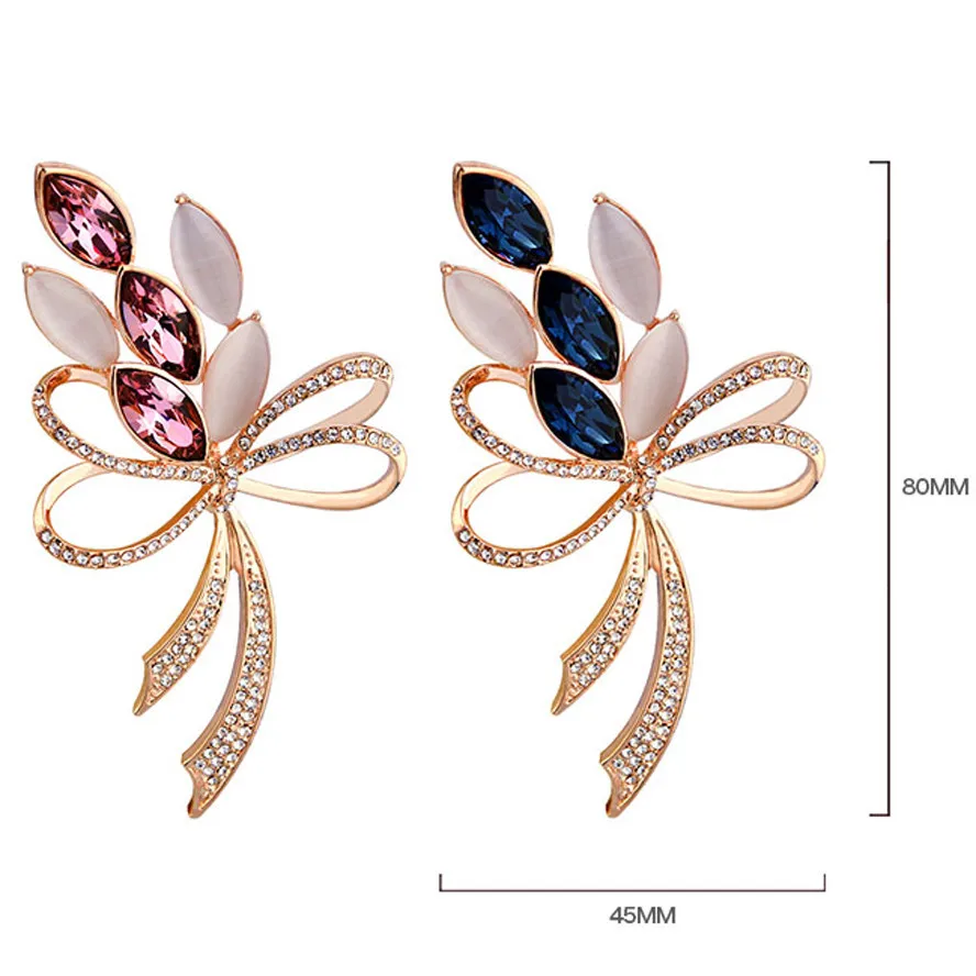 Rhinestone crystal flower brooch safety pin jewelry fashion womens broches bow brooches for women trending products 2018 | Украшения и