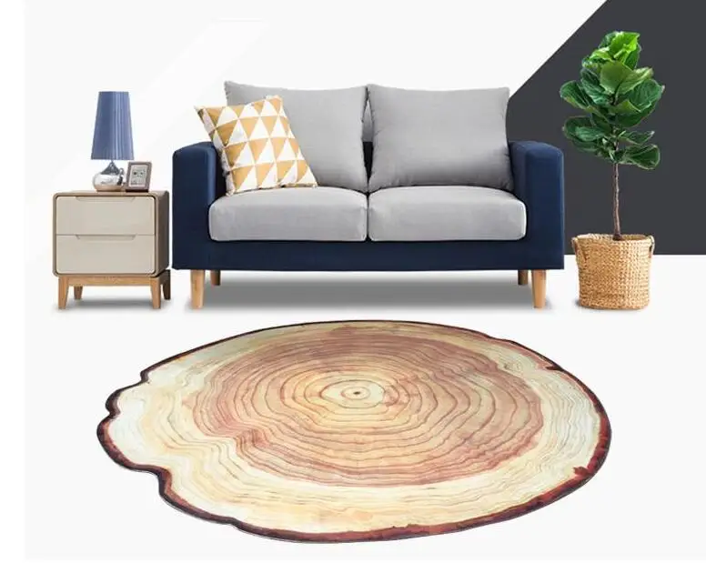 Новый Винтажный деревянный круглый ковер с кольцами для гостиной спальни