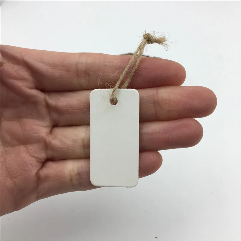 100 шт./лот белый черный коричневый крафт бумага бирки сделай сам мини этикетка для