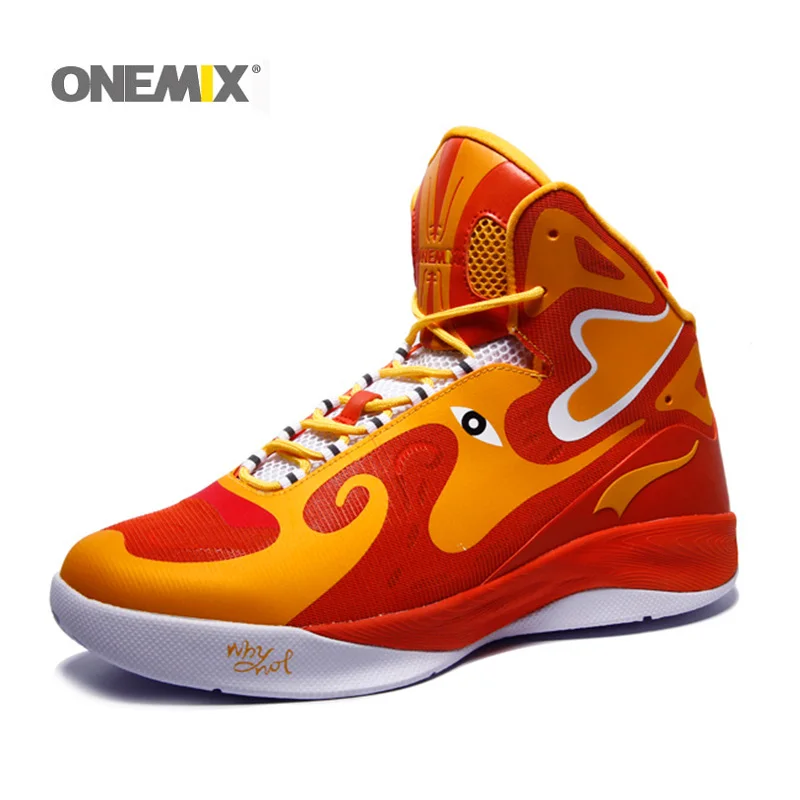 Мужские высокие кроссовки Onemix дышащие кожаные в стиле пекинской оперы и