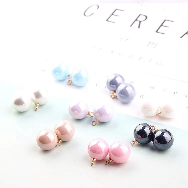 

Multicolor Beads Ball Eardrop Diy Hang Handmade Material Jewelry Ornaments 6pcs