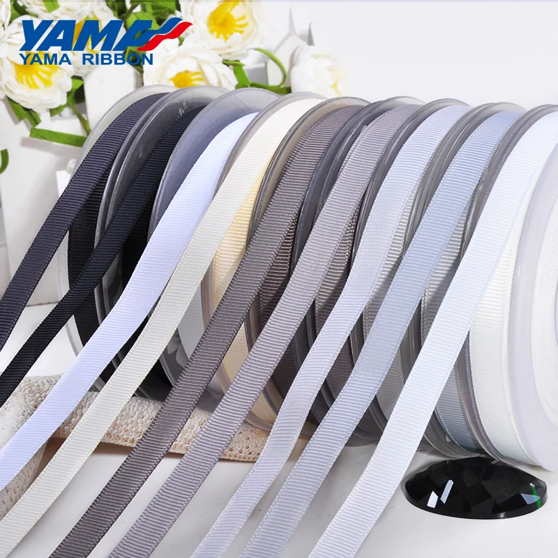 

YAMA 1/8 inch 3mm 350yards/lot Black White Red Wholesale Grosgrain Ribbon for Diy Dress Accessory House Wedding Decoration