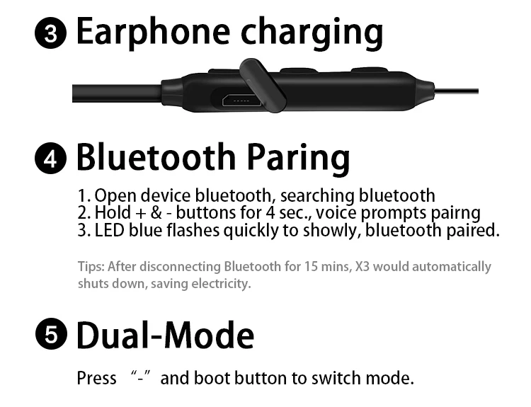 Lenovo X3 Bluetooth наушники спортивные Беспроводные наушники с BT V5.0 IPX4 водонепроницаемый и устойчивое 3D стерео объемный