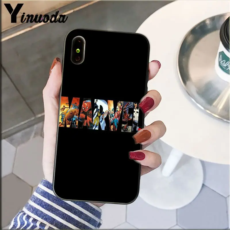 A12 Yinuoda Marvel Мстители Герои комиксы DIY Роскошный Высокий протектор на конце чехол для iPhone 6S 6plus 7plus 8 8Plus X Xs MAX 5 5S XR - Цвет: A12