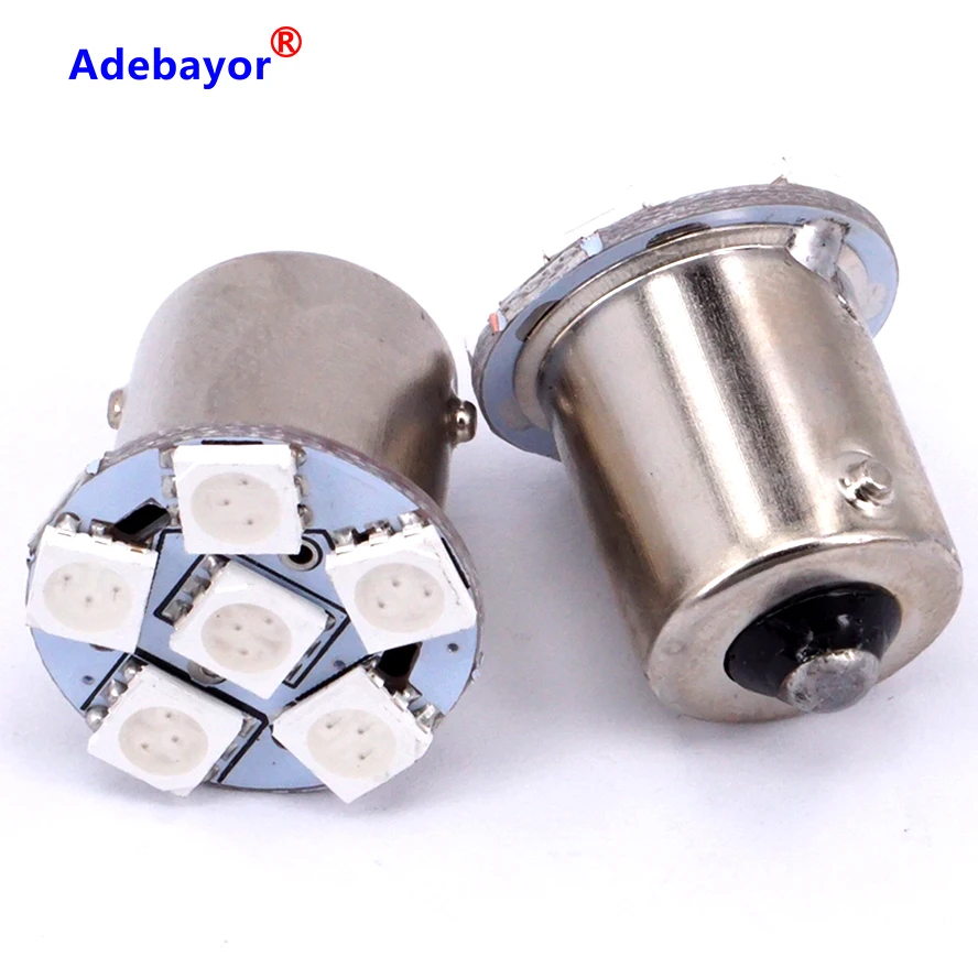 Новый светильник 10X автомобильный 1156 BA15S задний тормоз 6 светодиодный 5050 SMD DC 12v