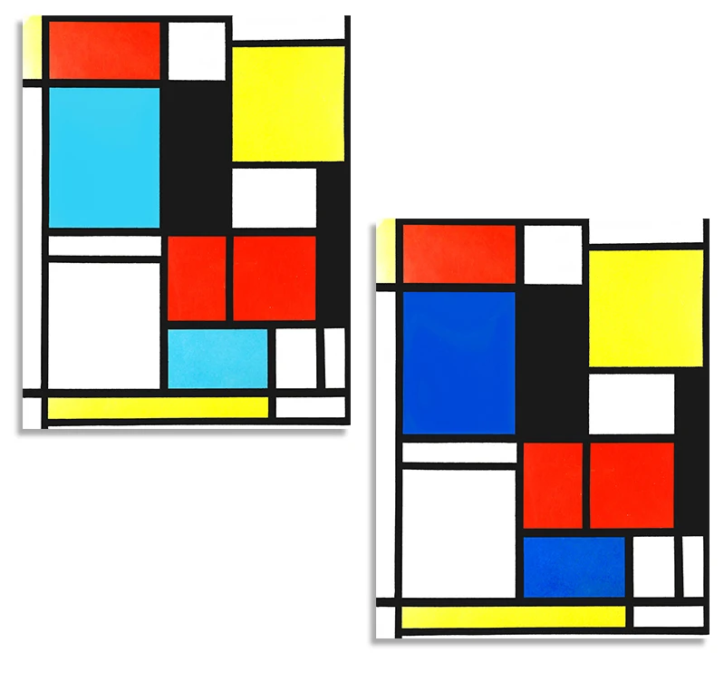 Piet Cornelies Mondrian классическое искусство Геометрическая линия красный синий желтый
