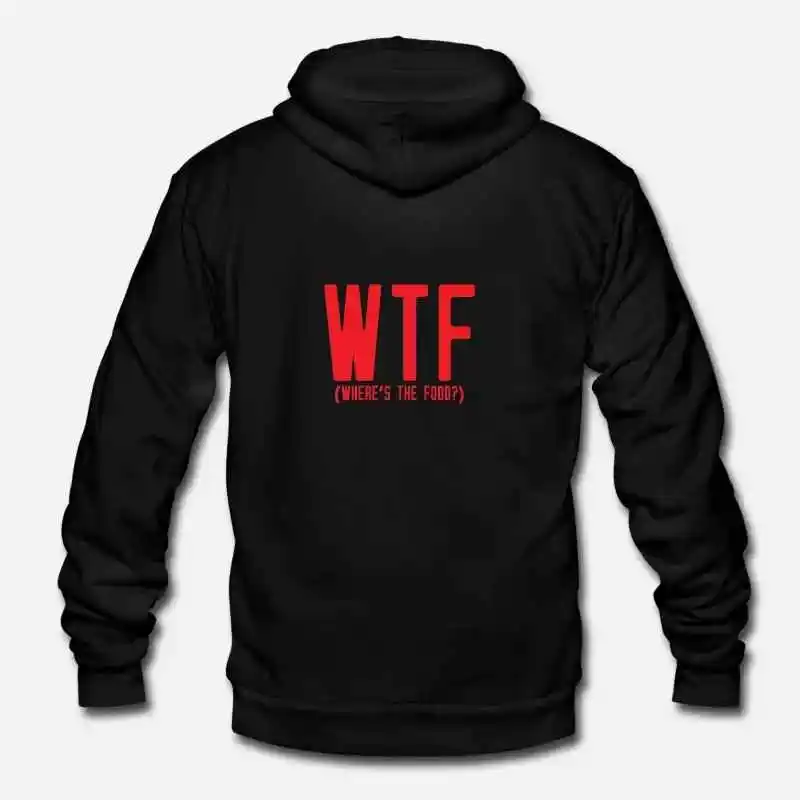 Для мужчин с WTF где Еда? Оригинальный принт ручной работы круотправить