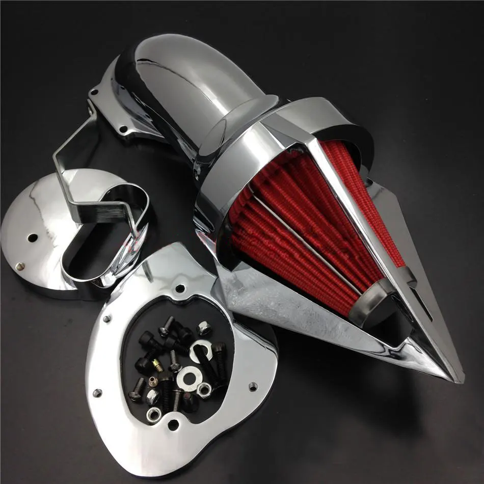 Для 99-12 Yamaha V-Star Dragstar 1100 XVS1100 шип конус мотоцикл Воздухоочиститель впуска Фильтры комплект аксессуаров 1999-2012