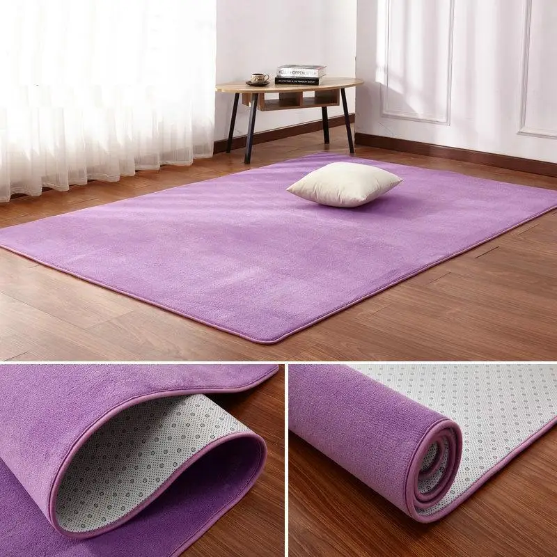 Коралловый флисовый коврик из пены с эффектом памяти нескользящий для