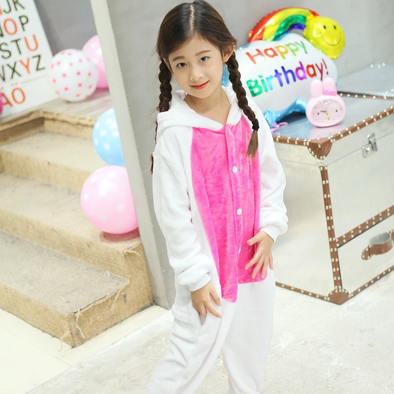 EOICIOI Новые пижамы детские зимние животные мультфильм единорог одиси костюм