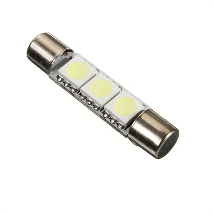 1 шт. 29 мм 3 SMD 5050 светодиодный автомобильный Авто C5W интерьерный купол фестон туалетное зеркало солнцезащитный козырек лампочка 12В Белый