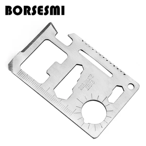 100 шт.лот многофункциональный мини портативный дорожный инструмент с кредитной картой Походный нож для выживания из нержавеющей стали карманные ножи