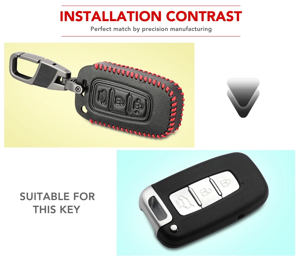1 шт. кожаный чехол Smart Key для Hyundai Equus Genesis велостер KIA Sportage Forte Optima Soul Azera Sorento 3