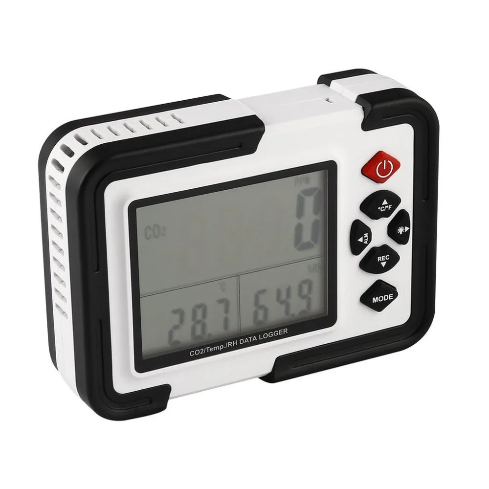 Digital CO2 meter monitor Carbon Dioxide Detector Temperature Humidity Meter tester gas analyzer Date Time | Инструменты