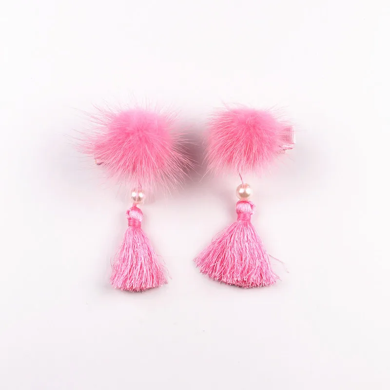 2pcs/lot Chinese Knot Hair Clips Ball Tassel Hairpin Kids girl Festival drama New year barette child hair accessories - купить по