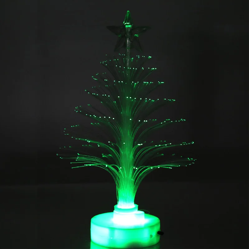 Christmas fiber tree led colorful discoloration optic gifts hot stars trees | Лампы и освещение