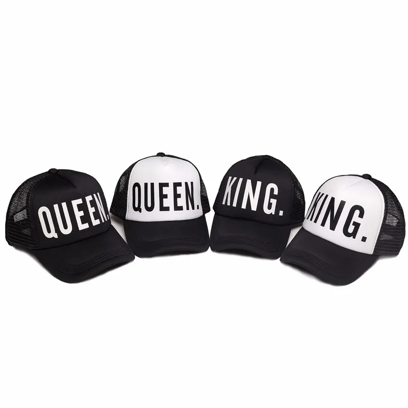 KING QUEEN бейсбольная кепка с принтом для мужчин и женщин полиэстер сетка летний