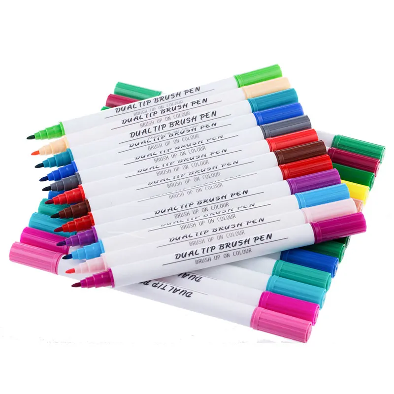Двойной наконечник маркеры фломастеры кисть отлично широкие художественные