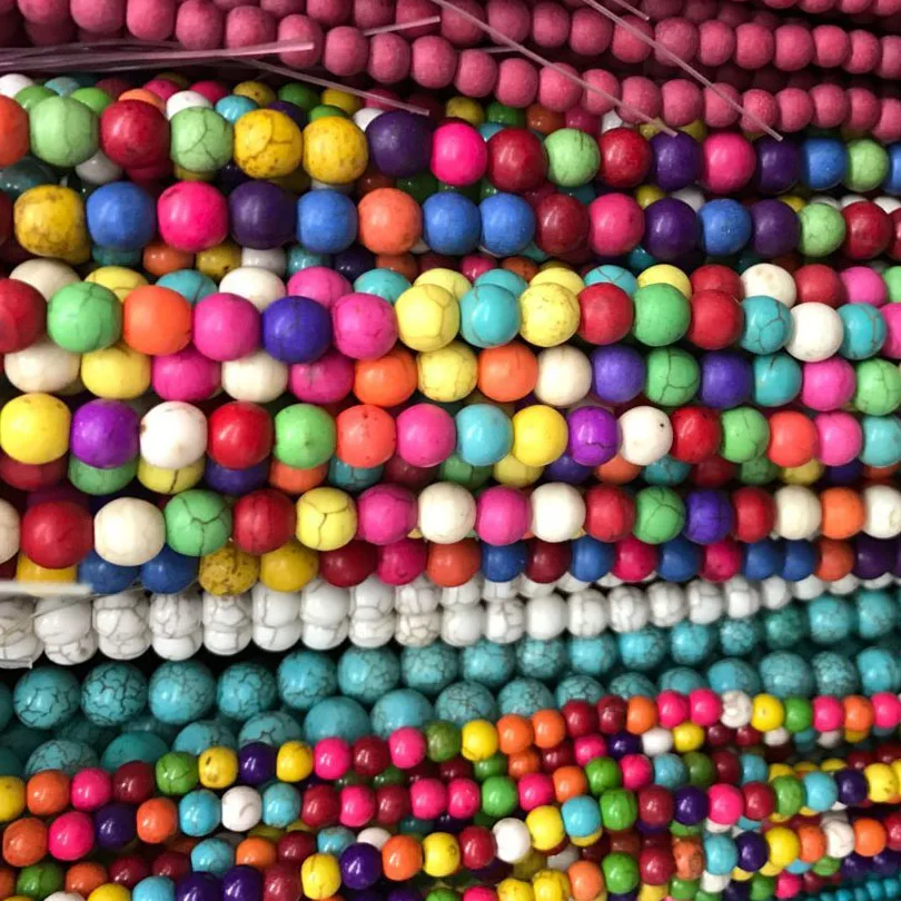 Лидер продаж оптовая продажа 8 мм разные цвета стиль Howliet круглые бусины россыпью