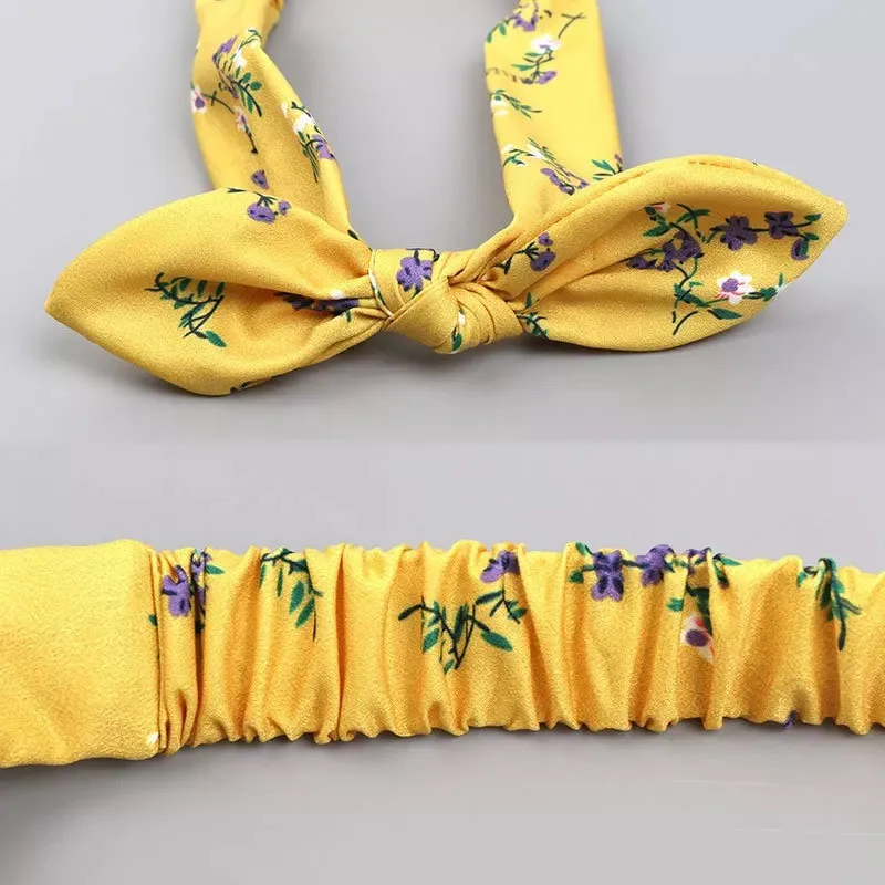 MIXIU 2pcs Mom And Baby Headbands Rabbit Ears Elastic Hair Bands Bow Print Hairbands Parent-child Accessories Kids Gifts | Детская