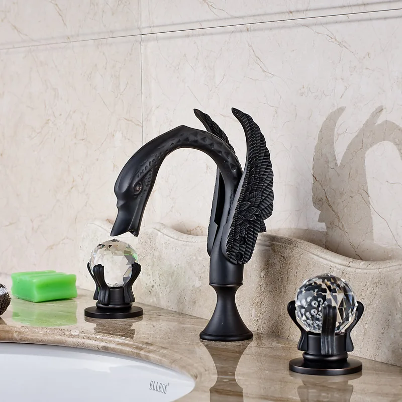 Широко распространенный смеситель для раковины в ванной комнате двойные Cristal