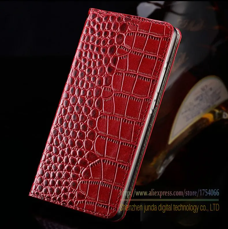 Genuine Leather Crocodile Grain Flip Cover Case For Samsung Galaxy A9 Star Lite A6050 Luxury Mobile Phone Cases | Мобильные телефоны