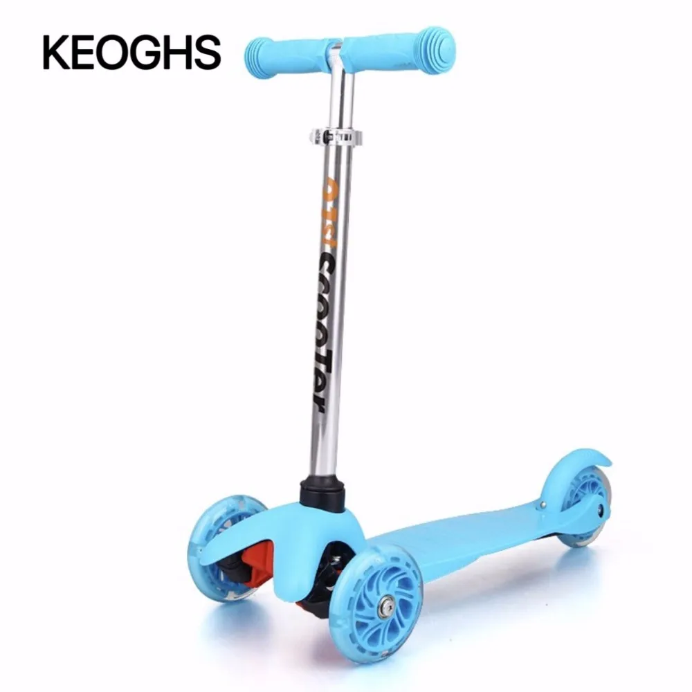 

Children's kick scooter baby kid PU 3wheels LED outdoor sport disassembly Bodybuilding plastic height adjustable