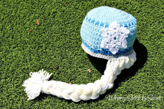 Вязаная крючком шапочка с косичкой ручной работы вязаная шапка для девочек