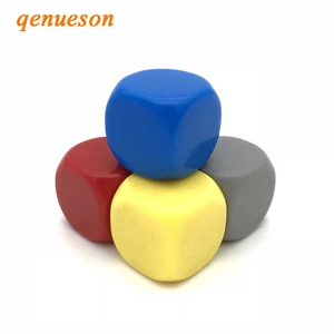 Новый 100 шт.лот 22 мм Пустые Акриловые закругленные углы шестигранные Цветные Кубики могут написать Оригинальность Diy оптовая продажа Набор кубиков настольная игра