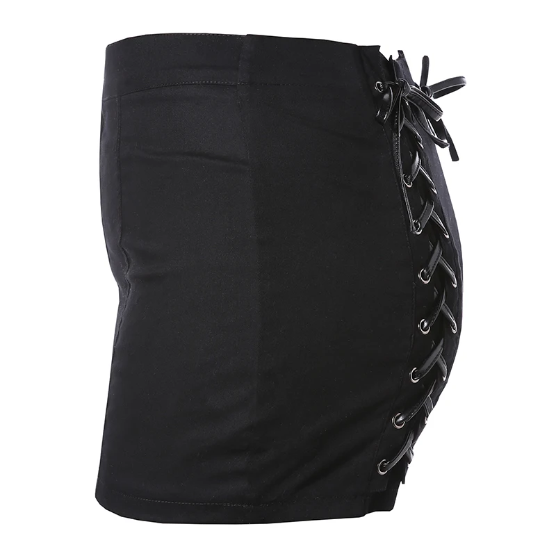 Кружево на шнуровке черные повязки Шорты для женщин Лето 2017 г. Новые однотонные