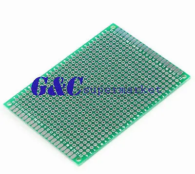 Double side Protoboard Circuit Universal DIY Prototype PCB Board 6cmx8cm | Электронные компоненты и
