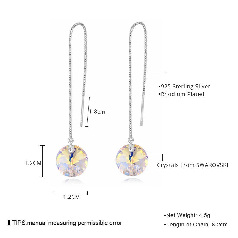 Женские серьги-пусеты BAFFIN модные из стерлингового серебра 925 пробы с кристаллами