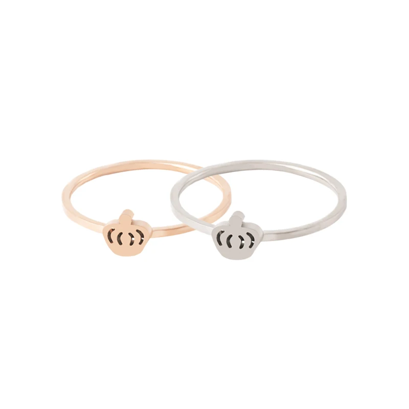 Супертонкие гладкие кольца из титановой нержавеющей стали образец стильная