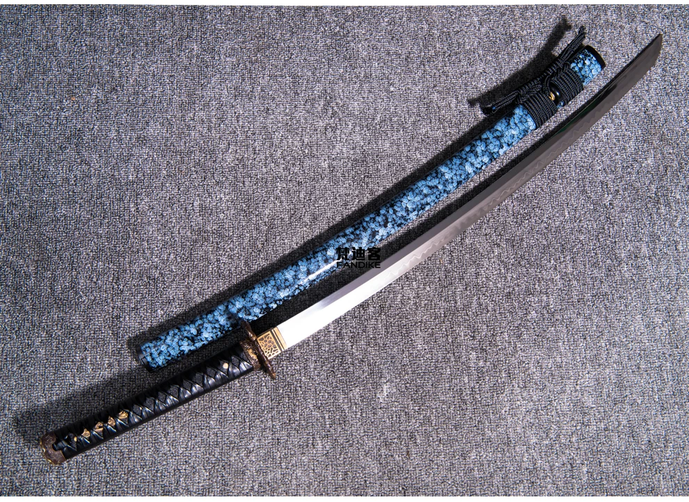 Japanese Samurai Katana Full Tang T10 Steel Clay Tempered Battle Sharp Sword tempered Samurai Sword Katana full tang