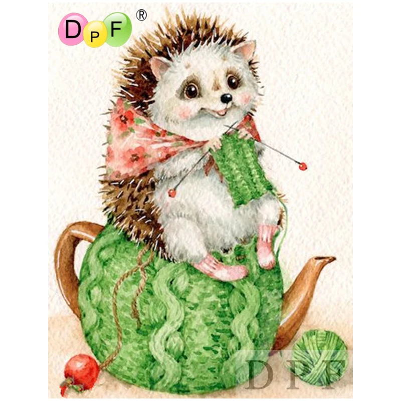 DPF Алмазная вышивка тканые ежики алмазная живопись крестиком рукоделие Набор