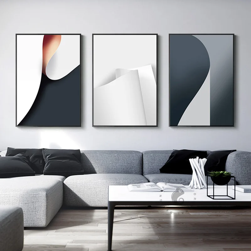 Изящная Картина на холсте из рулона бумаги современные плакаты и принты для