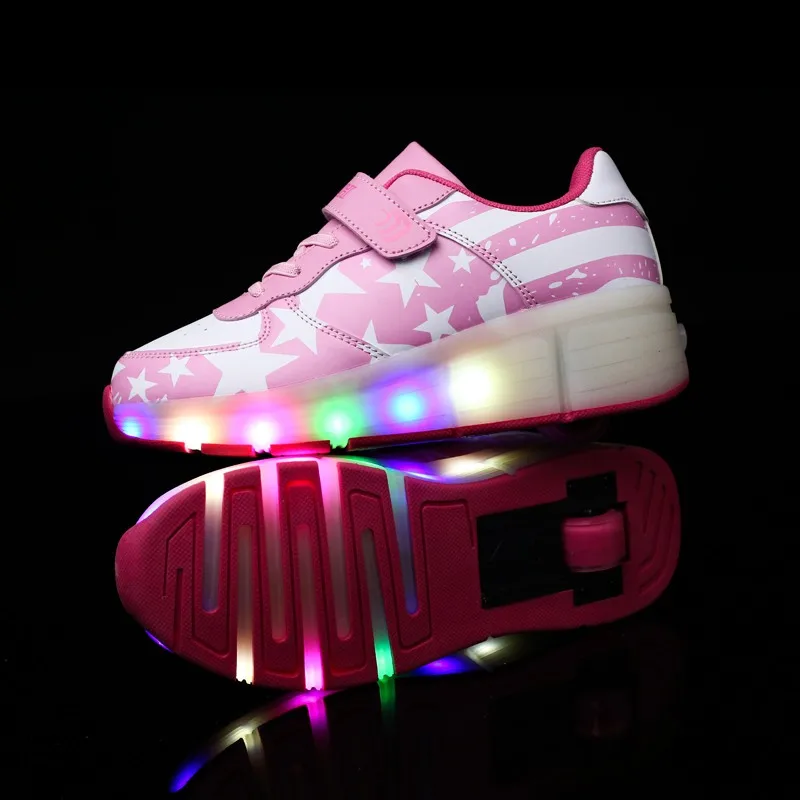 Синие розовые оранжевые модные светодиодные легкие роликовые коньки для девочек