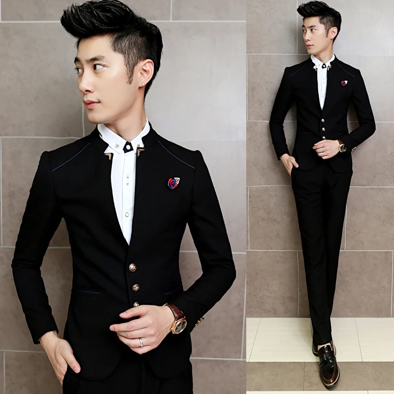 Новая одежда для маленькой девочки 2 шт./компл. Slim Fit Пром Homme мужские костюмы