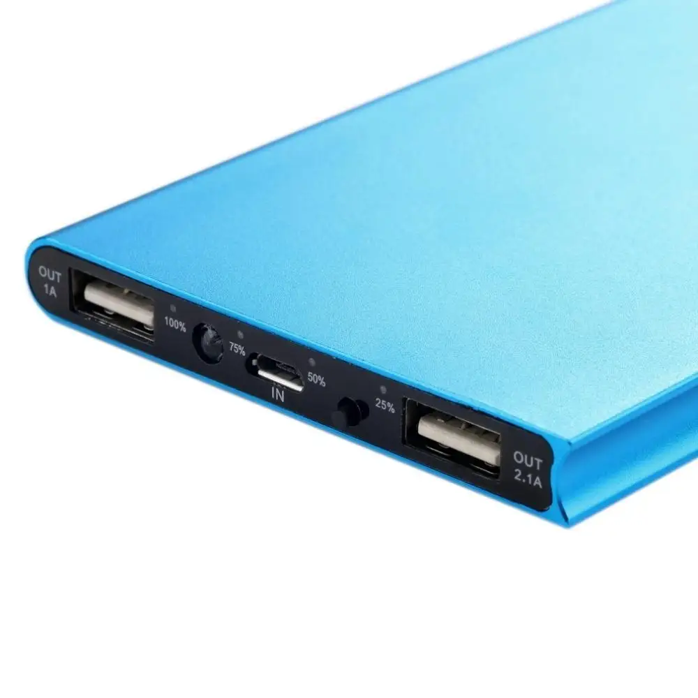Ультратонкое полимерное портативное зарядное устройство 20000 мА/ч с двумя usb-портами портативное Внешнее зарядное устройство для мобильных телефонов и планшетов