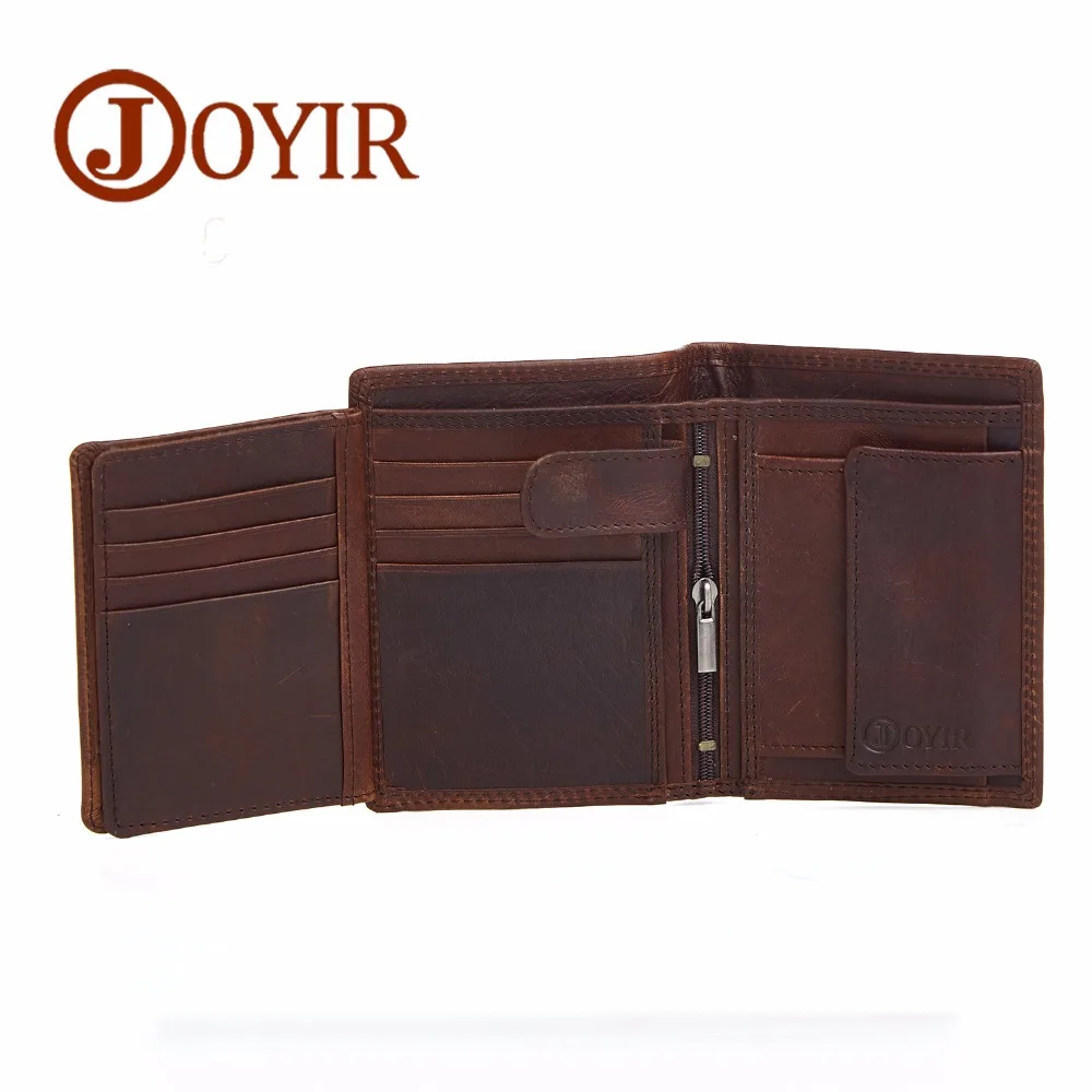 JOYIR Мужчины Бумажник Неподдельной Кожи Короткие люксовый бренд Небольшой