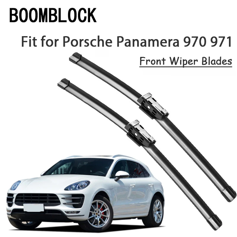 

BOOMBLOCK 2PCS High Quality Front Windshield Wiper Blades For Porsche Panamera 970 971 2017 2016 2015-2013 Accessories