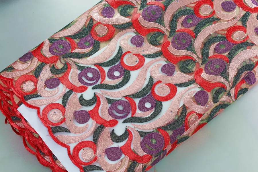 Африканская французская кружевная ткань высококачественное Сетчатое кружево с