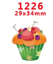 PR1226 Новое поступление,, 30 шт./упак., напечатанный плоский полимер, плоская задняя смола для украшения волос, бант, PR08 - Цвет: PR1226