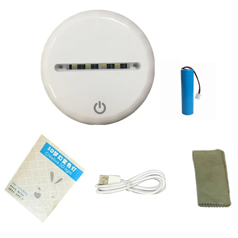

Novelty 3D Night Light with Clock Touch Colorful Control LED Time for Decoration Home USB Charging