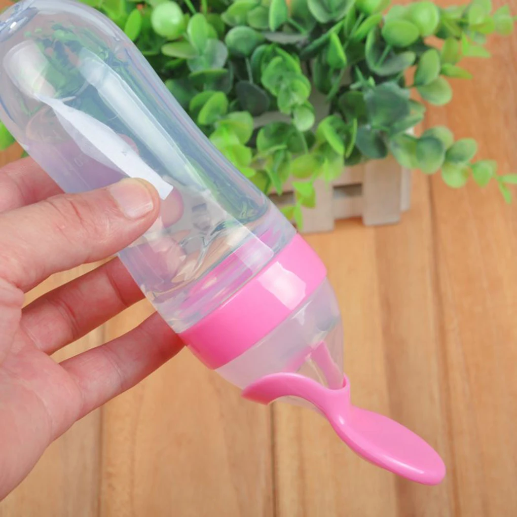 Силиконовые бутылочки для кормления детей с 1 шт., детская ложка, детская посуда, пищевая добавка, рисовая бутылочка для каши, выдавливаемые ложки, силикагель