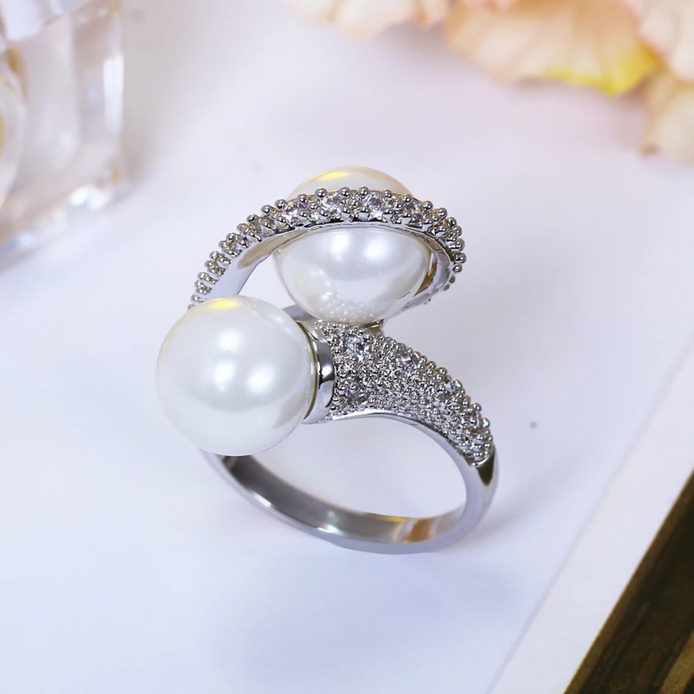 Супер милый витой коктейль Кольца для Для женщин 10 мм близнецов химическое