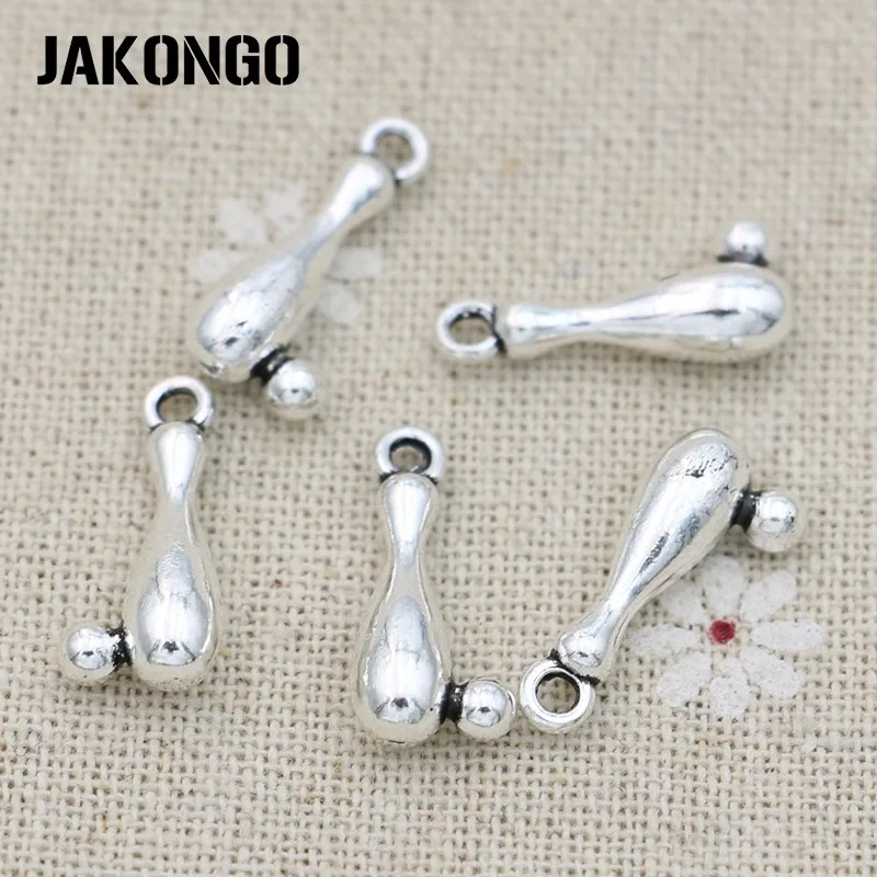 10 шт. тибетские посеребренные Подвески для боулинга изготовления ювелирных