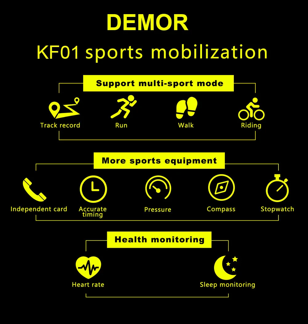 DEMOR KF01 gps Смарт-часы, связанные с компасом, камерой, sim-картой, мужские Мульти-спортивные Смарт-часы для iPhone X, samsung, Android Phone